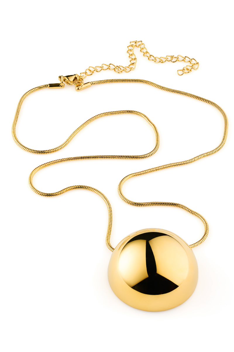 Uno Magna Golden Necklace - Scandinavian Design Jewelry - Sagen Sweden