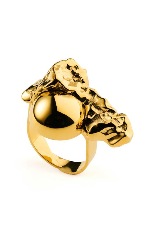 Halley Golden Ring - Scandinavian Design Jewelry - Sagen Sweden
