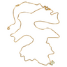 Prisma Aqua Golden Necklace - Scandinavian Design Jewelry - Sagen Sweden