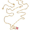Prisma Fucsia Golden Necklace - Scandinavian Design Jewelry - Sagen Sweden