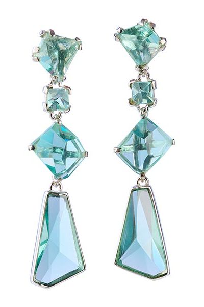 Prisma Aqua Gala Earrings - Scandinavian Design Jewelry - Sagen Sweden