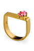 Prisma Fucsia Golden Ring - Scandinavian Design Jewelry - Sagen Sweden