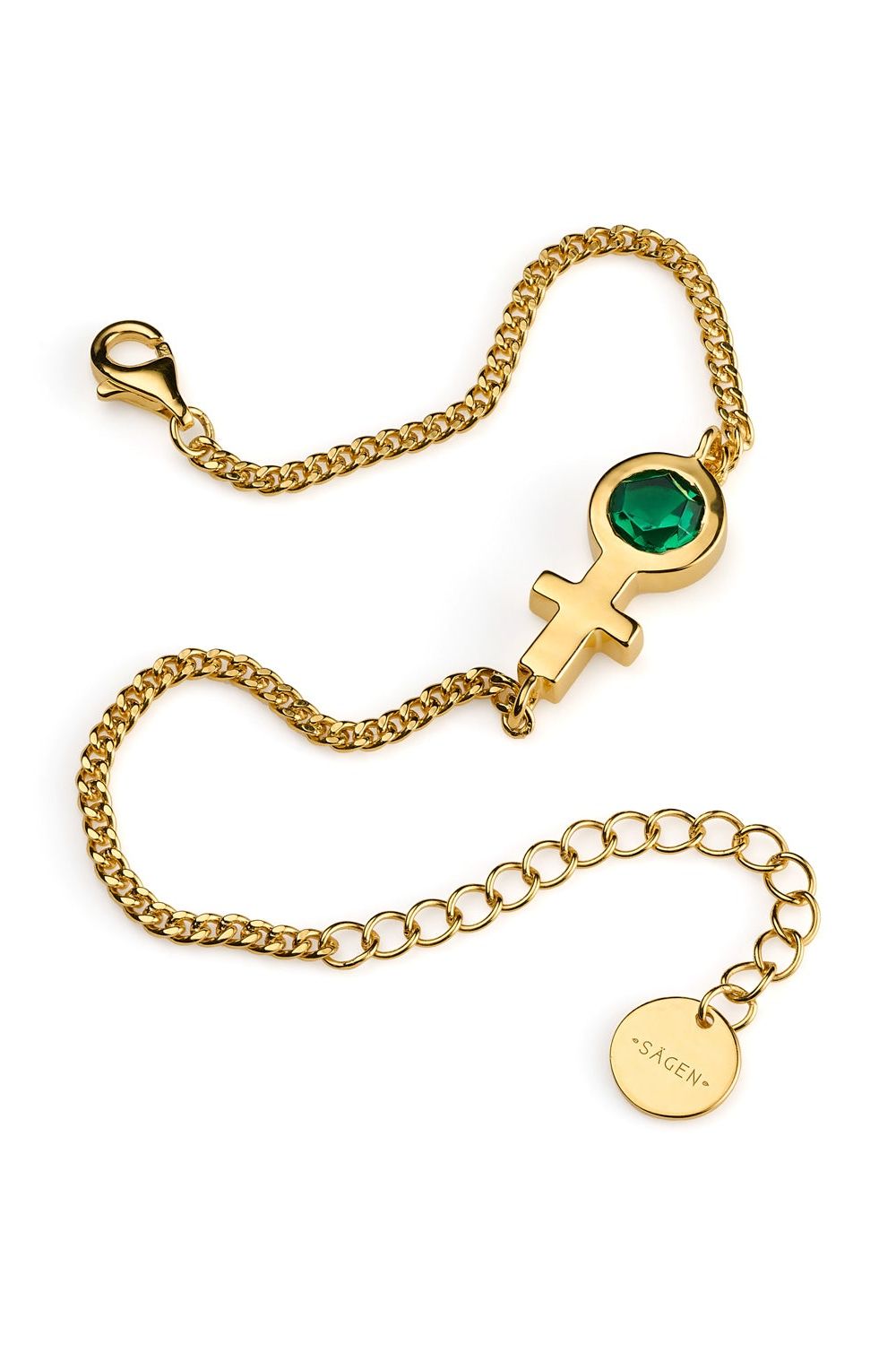 Future Is Female Golden Jade Bracelet - Scandinavian Design Jewelry - Sagen Sweden