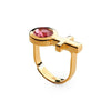 Future Is Female Golden Fucsia Ring