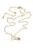Prisma Fucsia Golden Necklace - Scandinavian Design Jewelry - Sagen Sweden