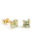 Prisma Aqua Golden Earrings - Scandinavian Design Jewelry - Sagen Sweden