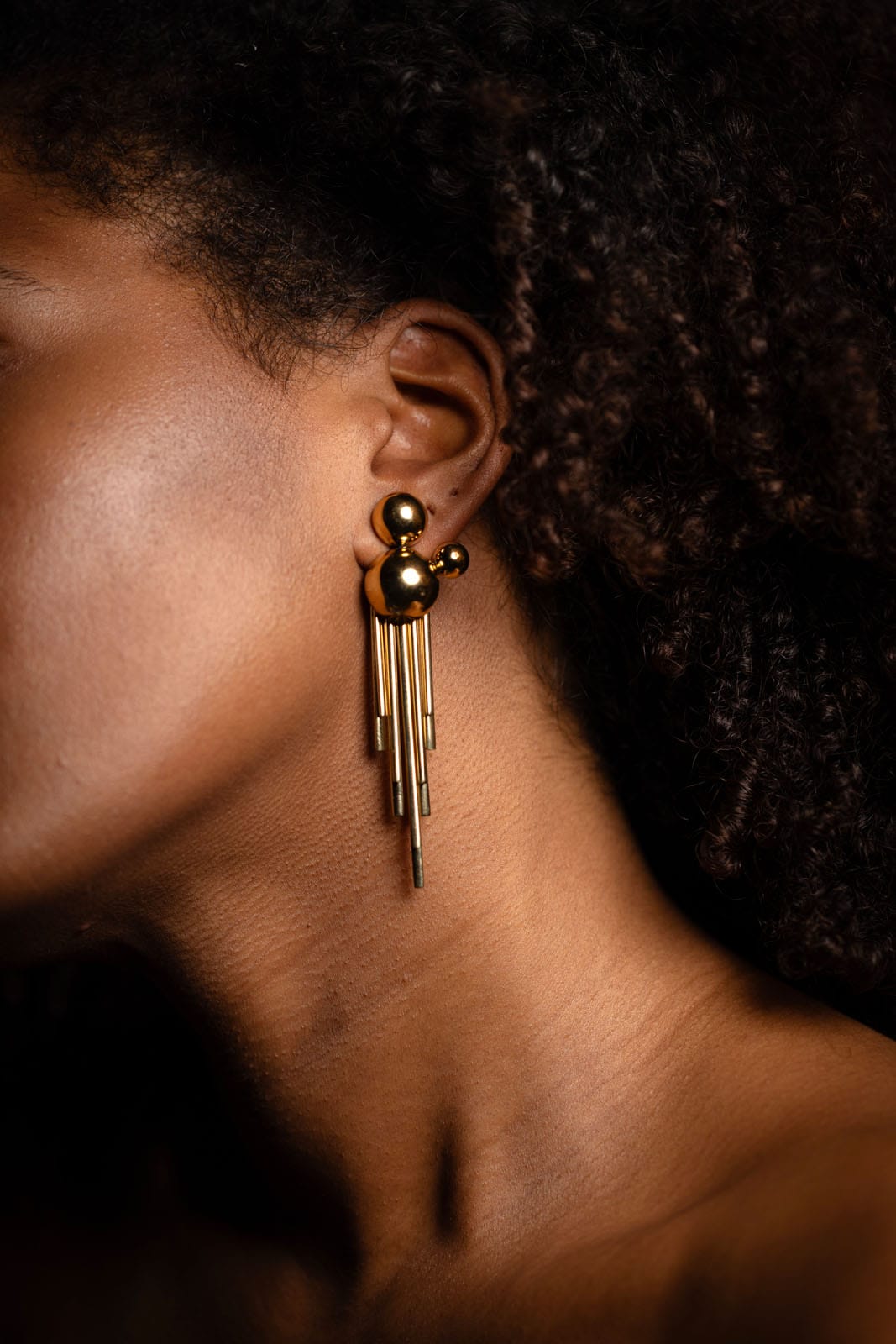 Solar Golden Cluster Earrings