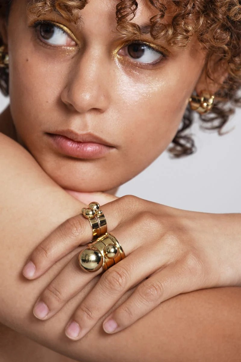 Satellite Orbit Golden R2 Ring