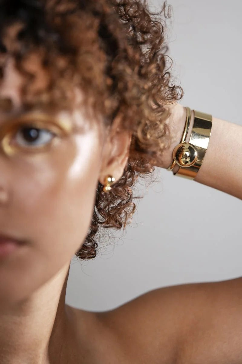 Satellite Orbit Small Golden Bangle