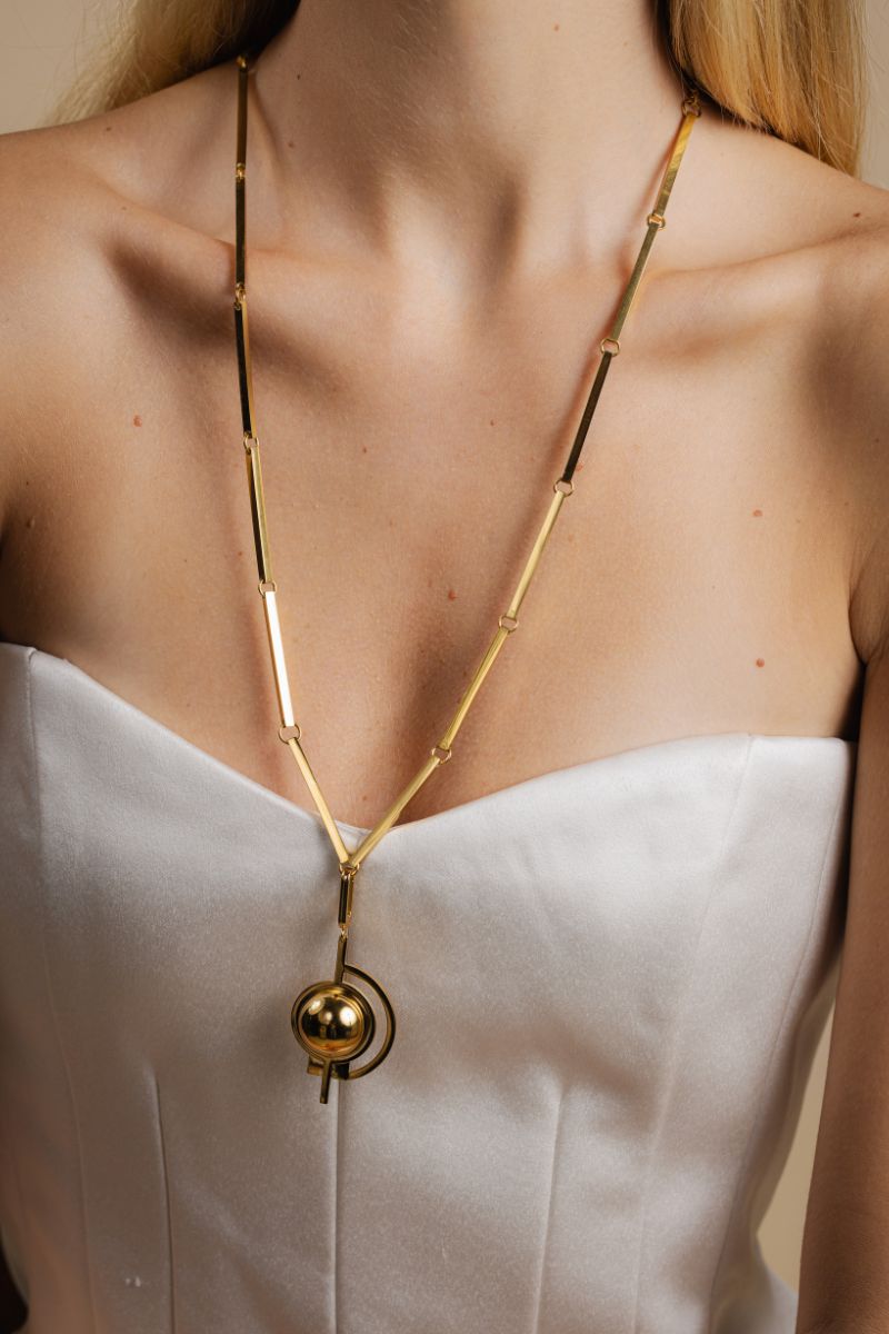 Satellite Dome Golden Necklace