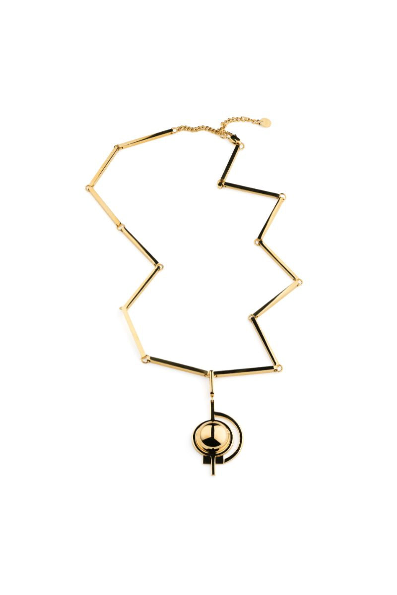 Satellite Dome Golden Necklace