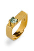 Prisma Aqua Golden Ring - Scandinavian Design Jewelry - Sagen Sweden