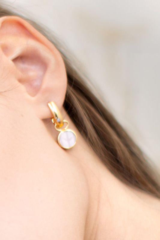 Swedish Grace Golden Rotate Earrings - Vändbart motiv