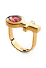 Future Is Female Golden Fucsia Ring - Scandinavian Design Jewelry - Sagen Sweden